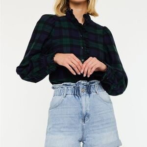 Women’s KanCan denim paper bag relaxed high waisted shorts size 27